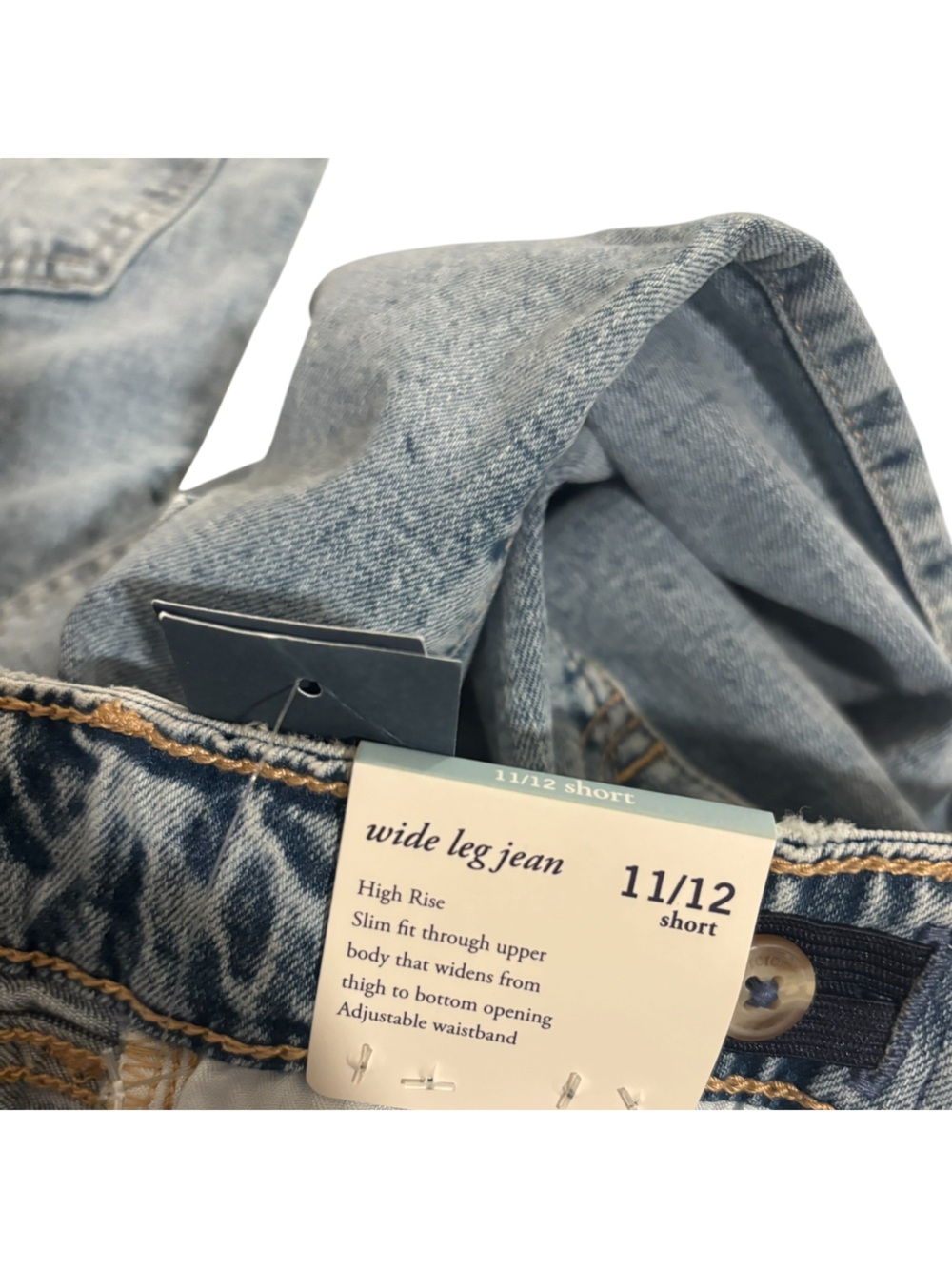 Abercrombie Kids High Rise Wide Leg Jeans - Picture 11 of 14